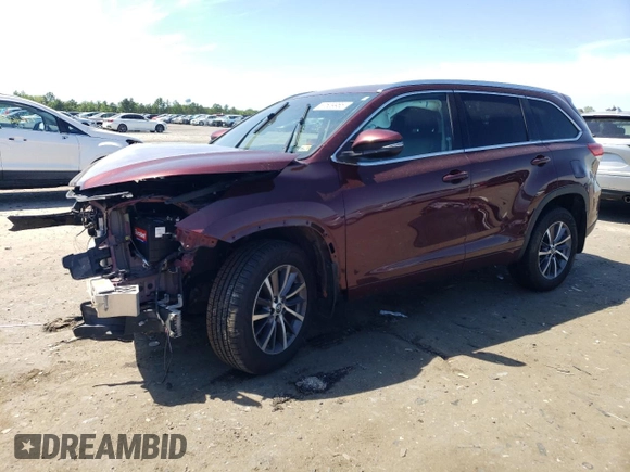 2018 Toyota Highlander SE with VIN 5TDJZRFH1JS880264, listed as a Copart auction lot 57509965 with 93,064 mi miles and Salvage title. Bid and sale history available at DreamBid. Image 1.