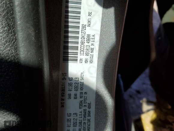 2016 Chrysler 200 Limited with VIN 1C3CCCAB1GN127282, listed as a Copart auction lot 47011815 with 138,530 mi miles and Non Repairable. Bid and sale history available at carsss.com. Image 13.
