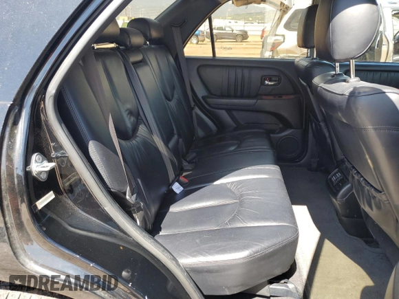 2003 Lexus RX 300 with VIN JTJHF10U230299308, listed as a Copart auction lot 62514615 with 100,908 mi miles and Clean title. Bid and sale history available at DreamBid. Image 10.