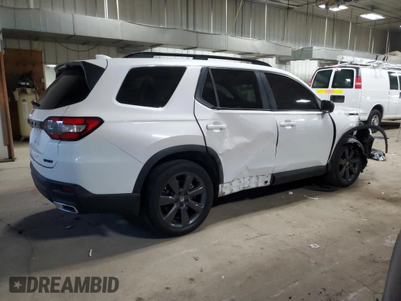 2023 Honda Pilot Sport with VIN 5FNYG1H37PB053776, listed as a Copart auction lot 83002744 with 66,186 mi miles and Salvage Title. Bid and sale history available at carsss.com. Image 3.