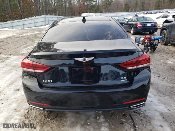 2017 Genesis G80 3.8L with VIN KMHGN4JE9HU211568, listed as a Copart auction lot 83961654 with 80,500 mi miles and Salvage Title. Bid and sale history available at carsss.com. Image 6.