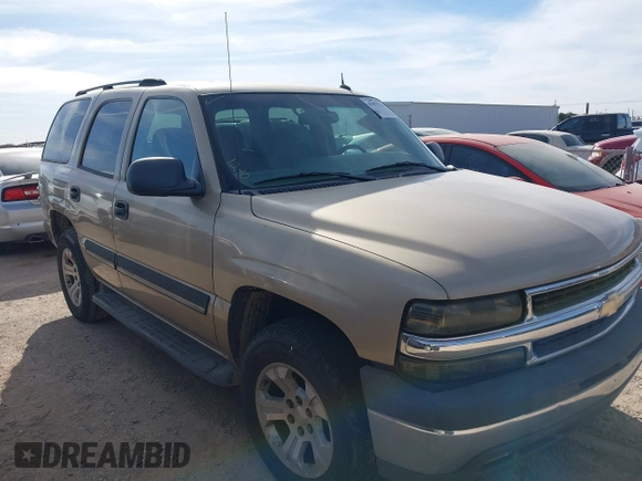 2005 Chevrolet Tahoe LS with VIN 1GNEC13V25R204089, listed as a IAAI auction lot 41075336 with 164,937 mi miles and . Bid and sale history available at DreamBid. Image 1.