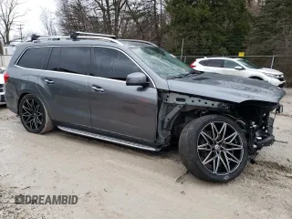 2018 Mercedes-Benz GLS with VIN 4JGDF6EE9JB067785, listed as a Copart auction lot 82624643 with 81,663 mi miles. Bid and sale history available at carsss.com. Image 4.