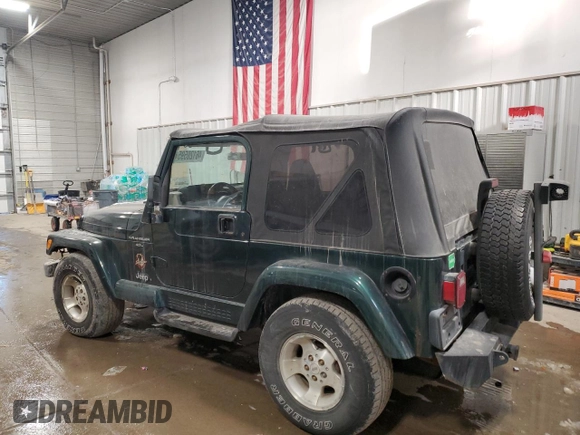 1999 Jeep Wrangler Sahara with VIN 1J4FY49SXXP451964, listed as a Copart auction lot 46120595 with 162,944 mi miles and Clean Title. Bid and sale history available at carsss.com. Image 2.