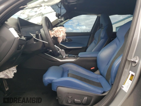 2024 BMW M3 Competition with VIN WBS33AY05RFS22907, listed as a Copart auction lot 70072274 with 5,323 mi miles and Salvage title. Bid and sale history available at DreamBid. Image 7.