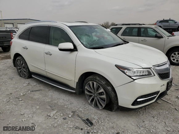 2014 Acura MDX Tech Pkg with VIN 5FRYD4H43EB045365, listed as a Copart auction lot 49688795 with 71,971 mi miles and Salvage Title. Bid and sale history available at carsss.com. Image 4.