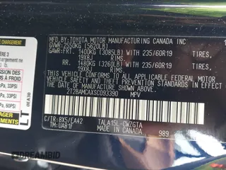 2025 Lexus RX 350 with VIN 2T2BAMCAXSC093390, listed as a IAAI auction lot 41843237 with 3,056 mi miles and . Bid and sale history available at DreamBid. Image 9.