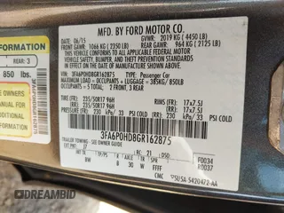 2016 Ford Fusion SE with VIN 3FA6P0HD8GR162875, listed as a IAAI auction lot 42434422 with 200,000 mi miles and . Bid and sale history available at DreamBid. Image 9.