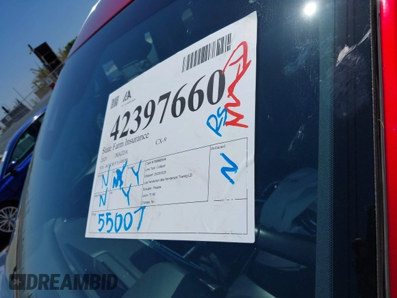 2020 Mazda CX-9 Signature with VIN JM3TCBEY7L0406190, listed as a IAAI auction lot 42397660 with 55,007 mi miles and . Bid and sale history available at DreamBid. Image 18.