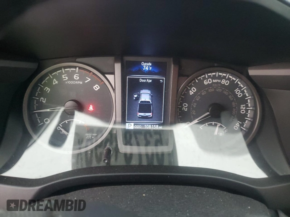 2017 Toyota Tacoma SR5 with VIN 3TMCZ5ANXHM100528, listed as a Copart auction lot 53784595 with 108,157 mi miles and Salvage Title. Bid and sale history available at carsss.com. Image 9.