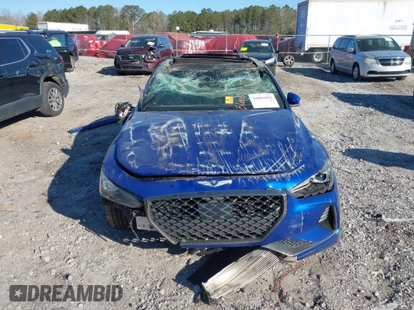 2019 Genesis G70 Advanced with VIN KMTG34LE7KU027701, listed as a IAAI auction lot 41884492 with 60,795 mi miles and . Bid and sale history available at DreamBid. Image 12.