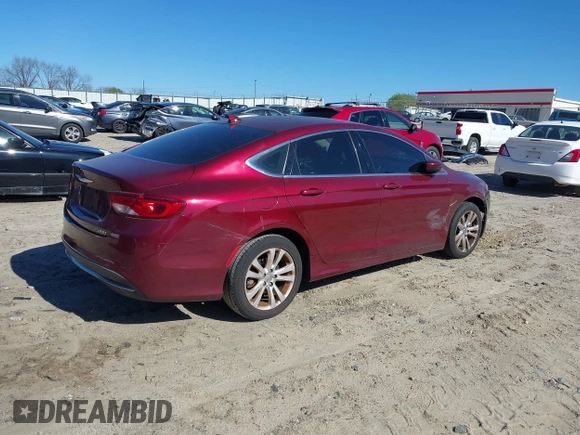 2015 Chrysler 200 Limited with VIN 1C3CCCAB3FN684029, listed as a IAAI auction lot 41824665 with 133,573 mi miles and . Bid and sale history available at carsss.com. Image 4.