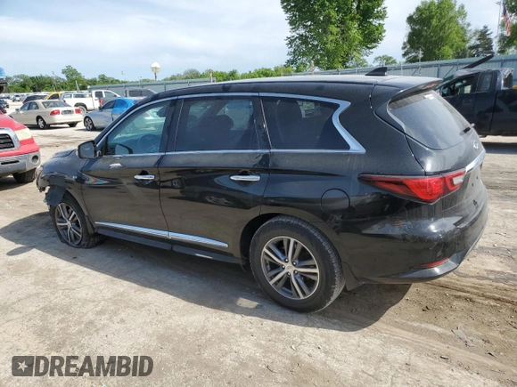 2019 Infiniti QX60 Pure with VIN 5N1DL0MN4KC570093, listed as a Copart auction lot 55215625 with 103,646 mi miles and Salvage title. Bid and sale history available at DreamBid. Image 2.