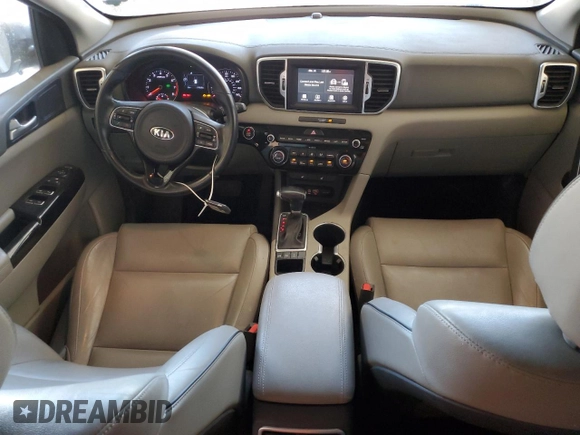 2019 Kia Sportage EX with VIN KNDPNCAC3K7504952, listed as a Copart auction lot 49493115 with 177,623 mi miles and Salvage title. Bid and sale history available at DreamBid. Image 8.