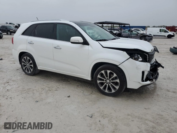 2015 Kia Sorento SX with VIN 5XYKW4A76FG644504, listed as a Copart auction lot 46346555 with 210,345 mi miles and Salvage Title. Bid and sale history available at carsss.com. Image 4.
