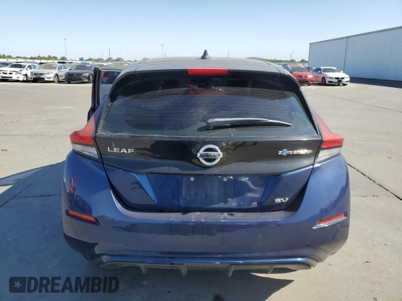2021 Nissan LEAF SV with VIN 1N4AZ1CVXMC552736, listed as a Copart auction lot 63552015 with 54,660 mi miles and Clean title. Bid and sale history available at DreamBid. Image 6.