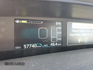 2018 Toyota Prius Two with VIN JTDKARFU1J3055156, listed as a Copart auction lot 47745465 with 57,740 mi miles and Salvage Title. Bid and sale history available at DreamBid. Image 9.