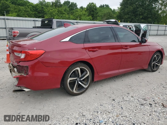 2020 Honda Accord Sport with VIN 1HGCV2F3XLA025614, listed as a Copart auction lot 55842835 with 98,117 mi miles and Salvage title. Bid and sale history available at DreamBid. Image 3.