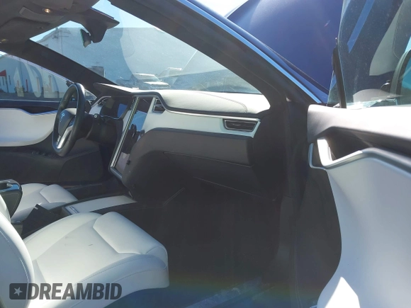 2017 Tesla Model S 100D with VIN 5YJSA1E20HF229362, listed as a IAAI auction lot 41698083 with 75,737 mi miles. Bid and sale history available at carsss.com. Image 5.