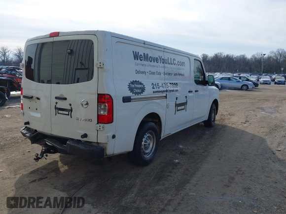 2013 Nissan NV S with VIN 1N6BF0KM9DN101101, listed as a IAAI auction lot 41384511 with 232,485 mi miles. Bid and sale history available at carsss.com. Image 4.