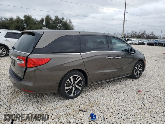 2019 Honda Odyssey Elite with VIN 5FNRL6H94KB004044, listed as a Copart auction lot 44556275 with 62,492 mi miles and Salvage Title. Bid and sale history available at DreamBid. Image 3.
