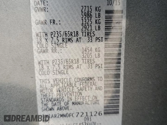 2015 Nissan Pathfinder SL z VIN 5N1AR2MN0FC721126, wystawiony jako Copart lot #53726105 z przebiegiem 151 414 mil mil oraz Szkoda całkowita • Salvage title. Historia ofert i sprzedaży dostępna na DreamBid. Obrazek 13.
