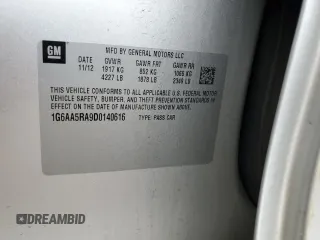 2013 Cadillac ATS с VIN 1G6AA5RA9D0140616, выставлен на аукционе Copart как лот 54358435 с пробегом 154 036 миль миль и Списание • Salvage title. История ставок и продаж доступна на DreamBid. Изображение 12.