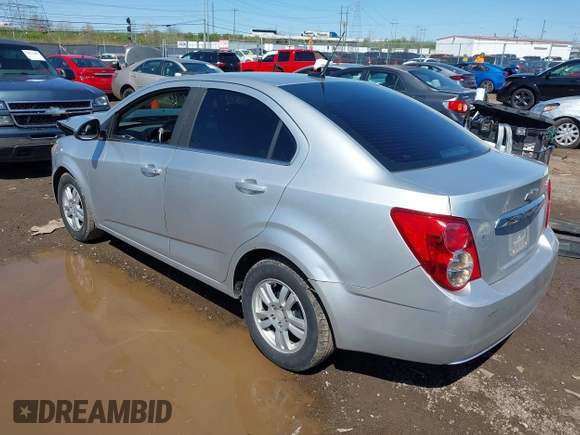 2013 Chevrolet Sonic LT with VIN 1G1JC5SHXD4185418, listed as a IAAI auction lot 41988445 with 177,696 mi miles. Bid and sale history available at carsss.com. Image 3.