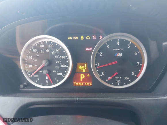 2011 BMW X6 M with VIN 5YMGZ0C57BLK14388, listed as a IAAI auction lot 41411854 with 129,248 mi miles. Bid and sale history available at carsss.com. Image 7.