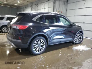 2021 Ford Escape Titanium with VIN 1FMCU9J91MUA57451, listed as a Copart auction lot 44678135 with 74,795 mi miles and Salvage title. Bid and sale history available at DreamBid. Image 3.
