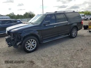 2017 Ford Expedition Max Limited with VIN 1FMJK2AT4HEA55161, listed as a Copart auction lot 62982615 with 153,249 mi miles and Salvage title. Bid and sale history available at DreamBid. Image 1.