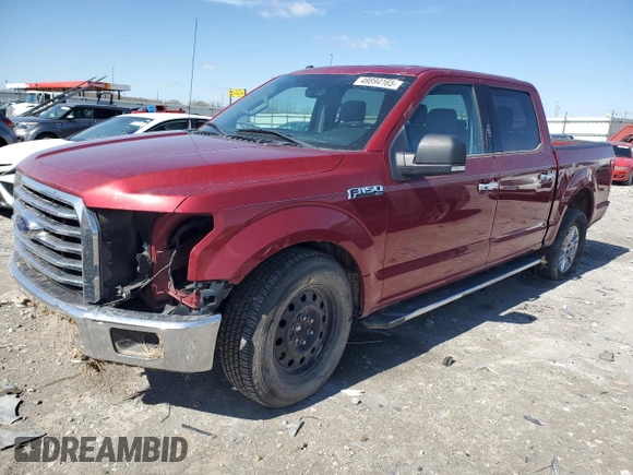 2015 Ford F-150 XLT with VIN 1FTEW1EF6FKD53993, listed as a Copart auction lot 49894165 with 66,948 mi miles and Salvage Title. Bid and sale history available at carsss.com. Image 1.