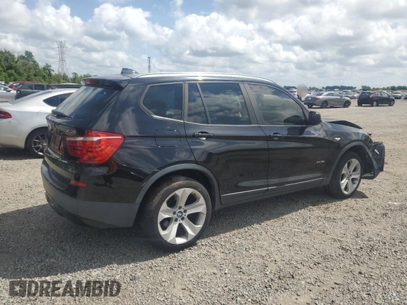 2012 BMW X3 28i with VIN 5UXWX5C56CL723153, listed as a Copart auction lot 52357795 with 93,916 mi miles and Salvage Title. Bid and sale history available at DreamBid. Image 3.