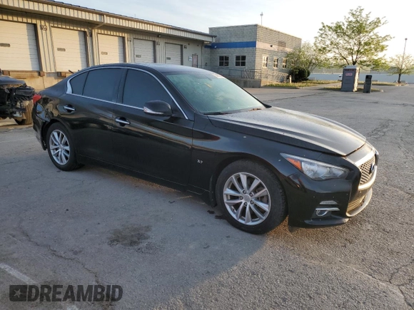 2015 Infiniti Q50 Premium with VIN JN1BV7AR1FM411069, listed as a Copart auction lot 54003945 with 118,888 mi miles and Salvage Title. Bid and sale history available at carsss.com. Image 4.