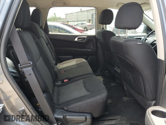 2017 Nissan Pathfinder SV z VIN 5N1DR2MM0HC638237, wystawiony jako Copart lot #59898825 z przebiegiem 96 551 mil mil oraz Szkoda całkowita • Salvage title. Historia ofert i sprzedaży dostępna na DreamBid. Obrazek 11.
