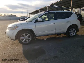 2005 Nissan Murano SL with VIN JN8AZ08TX5W326129, listed as a Copart auction lot 46296765 with 142,980 mi miles and Salvage Title. Bid and sale history available at carsss.com. Image 1.