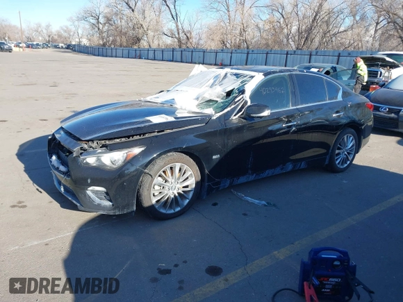 2018 Infiniti Q50 3.0t SPORT with VIN JN1EV7AR2JM431143, listed as a IAAI auction lot 41462063 with Not Provided miles. Bid and sale history available at carsss.com. Image 2.