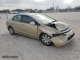 2007 Honda Civic Sdn LX with VIN 1HGFA165X7L141765, listed as a Copart auction lot 49260905 with 220,049 mi miles and Salvage Title. Bid and sale history available at carsss.com. Image 4.