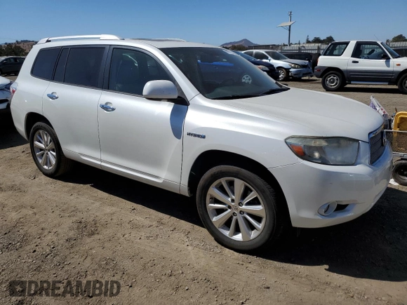 2008 Toyota Highlander Hybrid Limited with VIN JTEEW44A582020867, listed as a Copart auction lot 69971894 with 180,182 mi miles and Salvage Title. Bid and sale history available at carsss.com. Image 4.