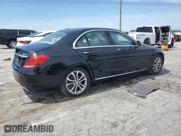 2015 Mercedes-Benz C-Class C 300 Luxury with VIN 55SWF4KB7FU064561, listed as a Copart auction lot 52489215 with 185,244 mi miles and Salvage Title. Bid and sale history available at carsss.com. Image 3.