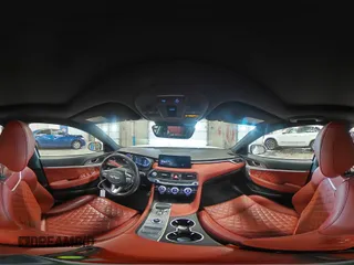 2022 Genesis G70 Launch Edition with VIN KMTG14TE6NU082327, listed as a Copart auction lot 83099774 with 33,479 mi miles and Salvage Title. Bid and sale history available at DreamBid. Image 12.