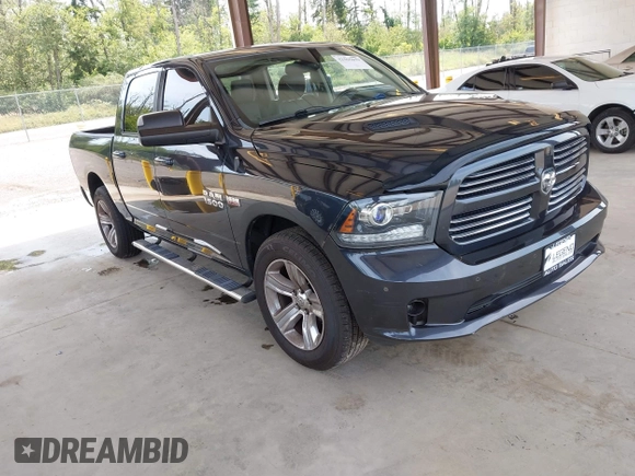 2015 Ram 1500 Sport with VIN 1C6RR7MT1FS508640, listed as a IAAI auction lot 42565679 with 93,810 mi miles and . Bid and sale history available at DreamBid. Image 1.