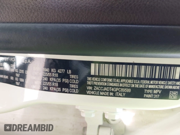 2016 Jeep Renegade Limited с VIN ZACCJADT4GPC89599, выставлен на аукционе IAAI как лот 42464981 с пробегом 154 272 миль миль и . История ставок и продаж доступна на DreamBid. Изображение 9.