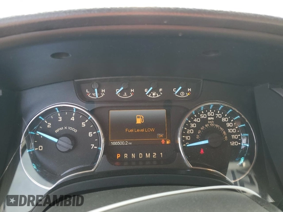 2011 Ford F-150 XL with VIN 1FTFX1ET5BFC44919, listed as a Copart auction lot 58514555 with 166,500 mi miles and Salvage title. Bid and sale history available at DreamBid. Image 9.