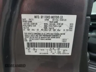 2011 Ford Escape XLT с VIN 1FMCU0D71BKC40590, выставлен на аукционе Copart как лот 58641865 с пробегом 95 211 миль миль и Списание • Salvage title. История ставок и продаж доступна на DreamBid. Изображение 14.