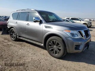 2019 Nissan Armada Platinum with VIN JN8AY2NF3K9350845, listed as a Copart auction lot 47219855 with 64,743 mi miles and Salvage title. Bid and sale history available at DreamBid. Image 4.