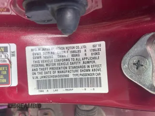 2010 Honda Insight LX с VIN JHMZE2H59AS032860, выставлен на аукционе Copart как лот 64378915 с пробегом 253 555 миль миль и Чистый • Clean title. История ставок и продаж доступна на DreamBid. Изображение 10.