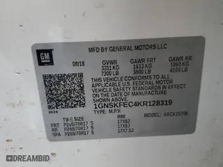 2019 Chevrolet Tahoe Commercial with VIN 1GNSKFEC4KR128319, listed as a Copart auction lot 83878674 with 129,751 mi miles and Clean Title. Bid and sale history available at carsss.com. Image 13.