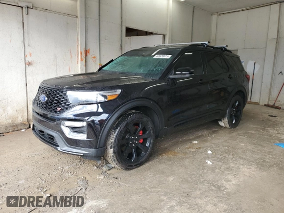 2023 Ford Explorer ST with VIN 1FM5K8GC8PGC22488, listed as a Copart auction lot 43020615 with 17,442 mi miles and Salvage Title. Bid and sale history available at carsss.com. Image 1.