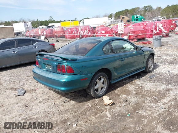 1996 Ford Mustang with VIN 1FALP4041TF145381, listed as a IAAI auction lot 41754114 with 185,072 mi miles. Bid and sale history available at carsss.com. Image 4.